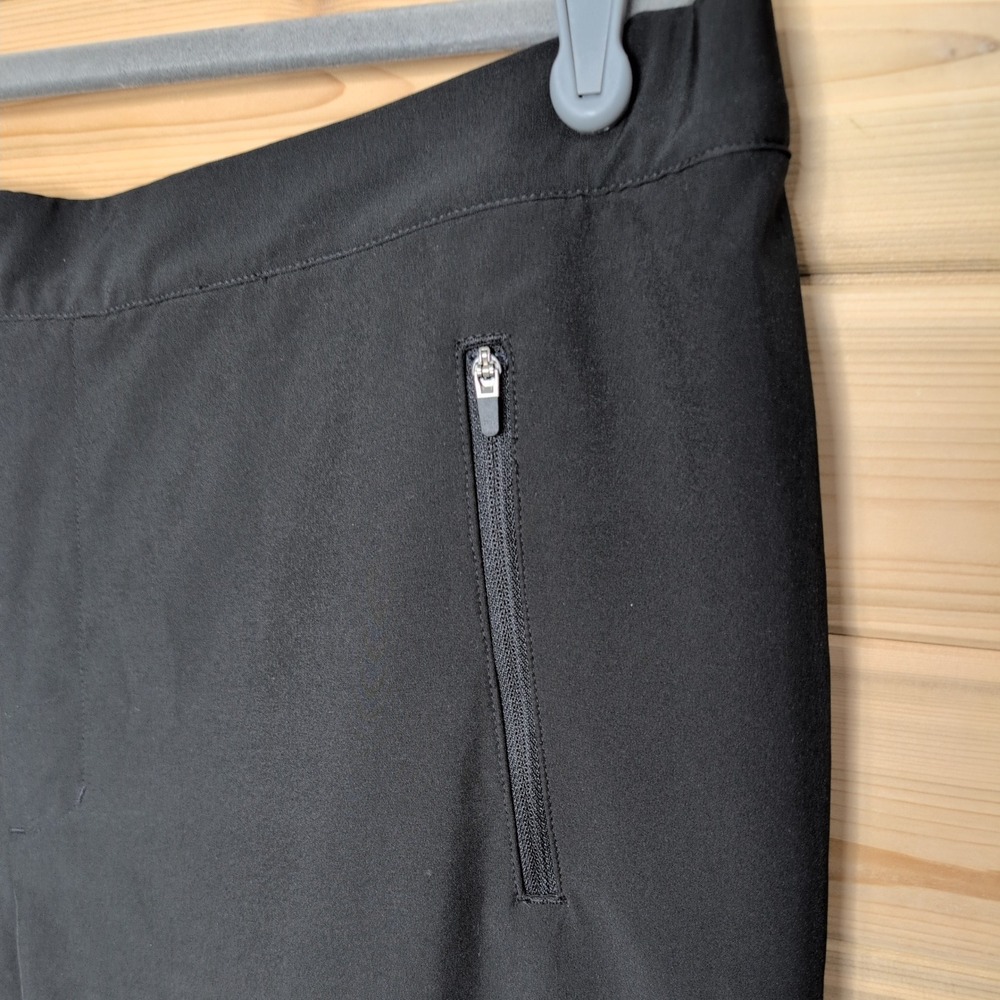 Garnet Hill Tapered Pull On Pants Black Recycled Stretch Ankle Pants XL - Picture 2 of 11
